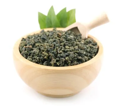 Oolong Tea on a white background an isolated on white background Stock Photos