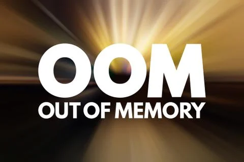 OOM - Out of Memory acronym, technology concept background Stock Illustration
