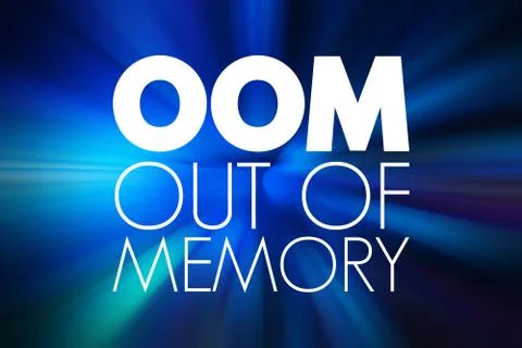 OOM - Out of Memory acronym, technology concept background Stock Illustration