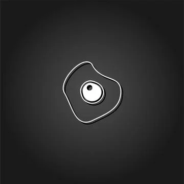 Oomelette icon flat. Stock Illustration