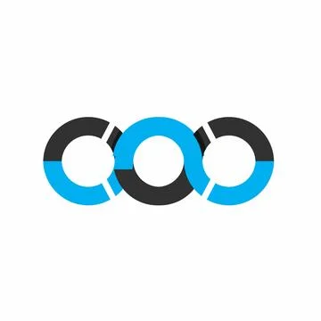 OOO, COC, CXC initials modern technology logo and vector icon Stock Illustration
