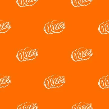 OOOPS, comic book explosion pattern seamless Illustrazione stock
