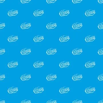 OOOPS, comic book explosion pattern seamless blue Stock Illustration