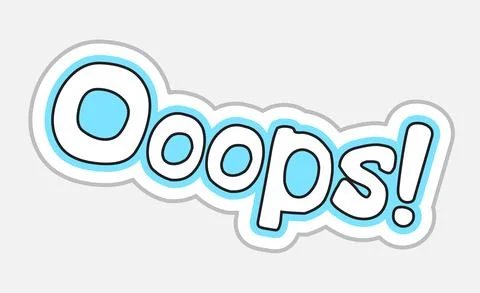 Ooops! sticker in retro style Illustrazione stock