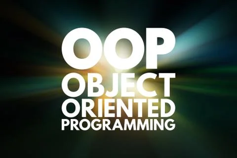 OOP - Object Oriented Programming acronym, technology concept background 스톡 일러스트