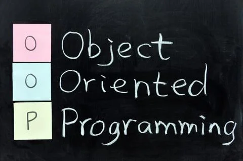 Oop, object oriented programming Stock Photos