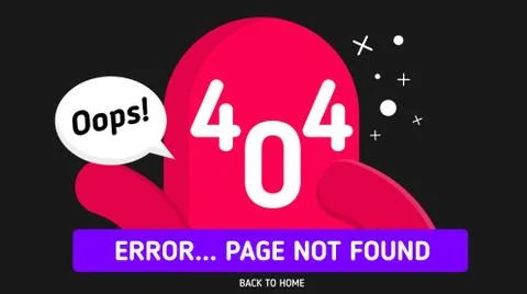 Oops 404 error Stock-Illustration