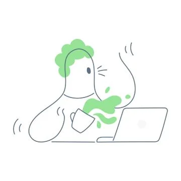 Oops, 404 page, crash Stockillustratie