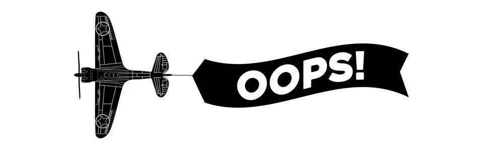 OOPS! advertisement banner Stock Illustration
