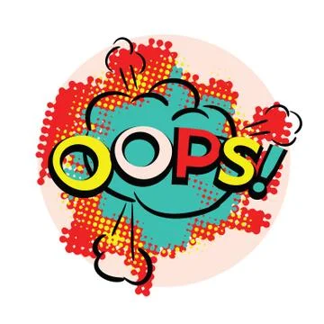OOPS bright pop art style Stock Illustration