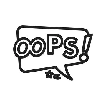 Oops Bubble Icon Image. イラスト素材