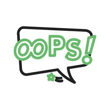 Oops Bubble Icon Image. Stock-Illustration