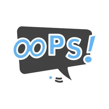 Oops Bubble Icon Image. Stock Illustration