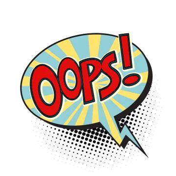 Oops comic bubble Stockillustratie