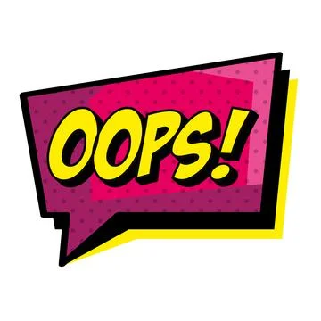 Oops comic onomatopoeia Illustrazione stock