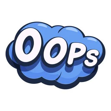 Oops comic speech bubble expressing surprise Stock Illustration