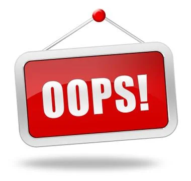 Oops concept 3d illustration Stock Illustration