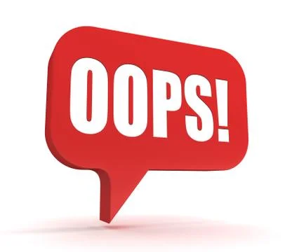 Oops concept 3d illustration Stockillustratie