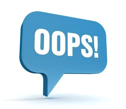 Oops concept 3d illustration Stockillustratie