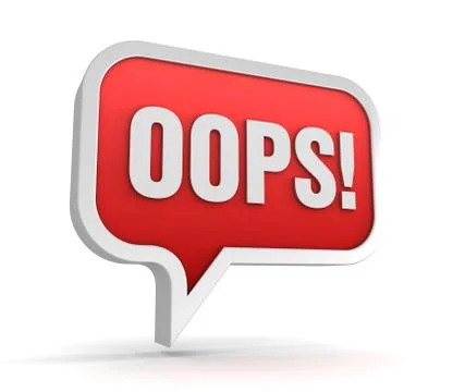 Oops concept 3d illustration Stockillustratie