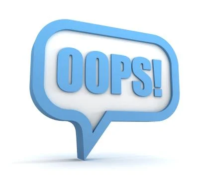 Oops concept 3d illustration Stockillustratie