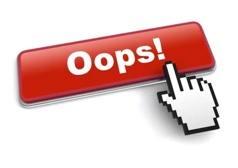 Oops concept 3d illustration isolated Stock Illustration
