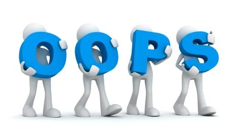 Oops concept illustration Stock Illustration