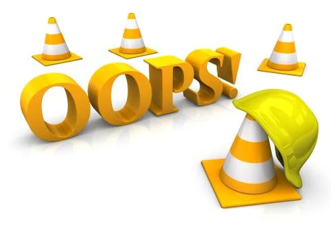 Oops construction site Stock Illustration
