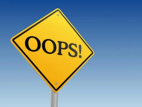 Oops direction sign Ilustração Stock