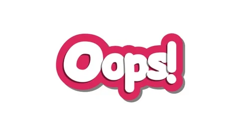 Oops! Exclamation Text Sticker Motion Graphics Animation on White Background Stock Footage 283131546