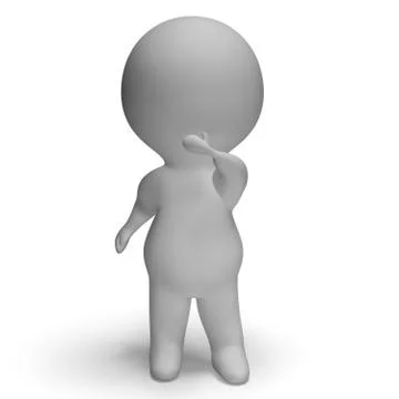 Oops expression and hand on mouth shows surprise Stock-Illustration