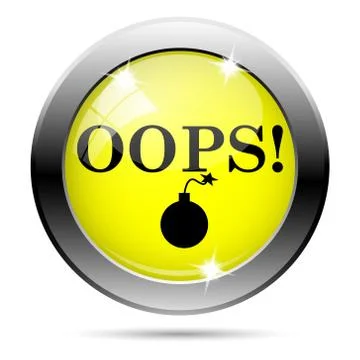 Oops icon Illustrazione stock
