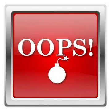 Oops icon Illustrazione stock