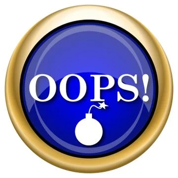 Oops icon Illustrazione stock