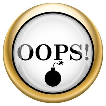 Oops icon Stock Illustration