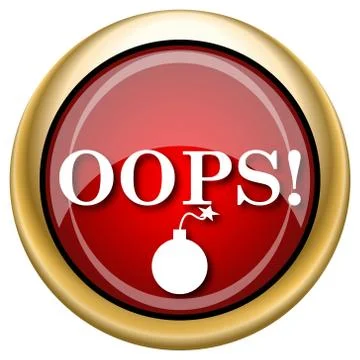 Oops icon Illustrazione stock