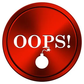 Oops icon Illustrazione stock