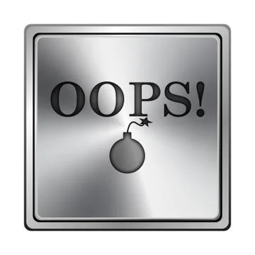 Oops icon Illustrazione stock