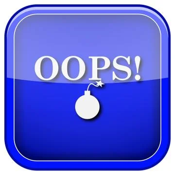 Oops icon Illustrazione stock