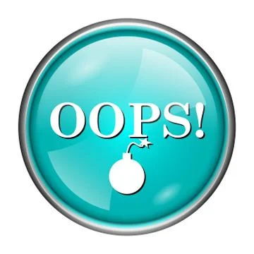 Oops icon Illustrazione stock
