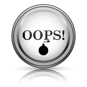 Oops icon Illustrazione stock