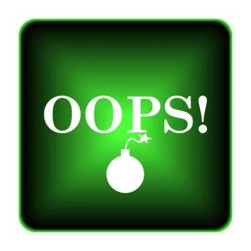 Oops icon Illustrazione stock