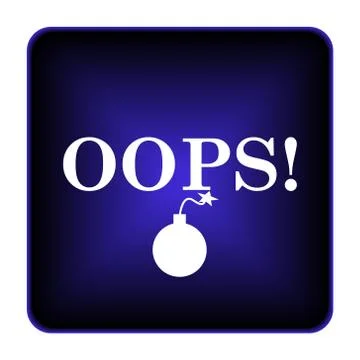 Oops icon Illustrazione stock