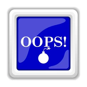 Oops icon. Internet button on white background.. Stock-Illustration