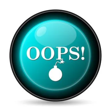 Oops icon. Internet button on white background.. Stock-Illustration
