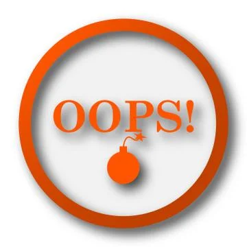 Oops icon. Internet button on white background.. Stock-Illustration
