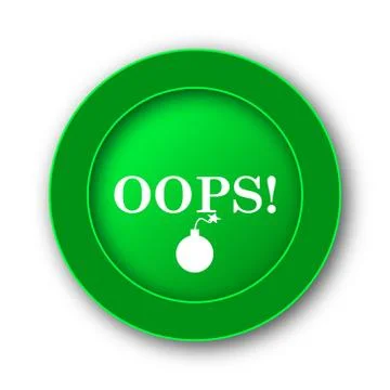 Oops icon. Internet button on white background.. Stock-Illustration