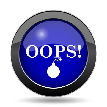 Oops icon. Internet button on white background.. Stock-Illustration