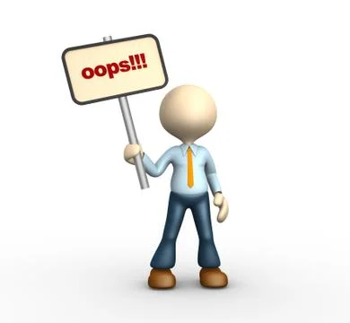 Oops! Stock Illustration