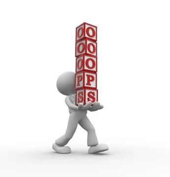 Oops! Illustrazione stock